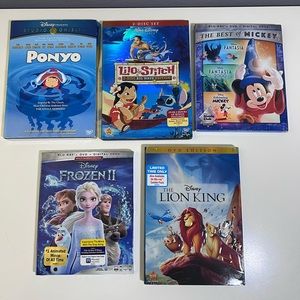 Disney DVD bundle of 5